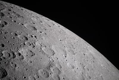 Moon far side cratered limb